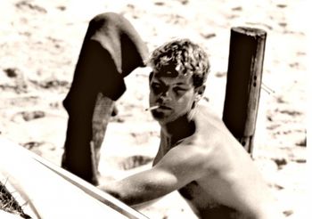 and here's the mystery man....... Brian Barnes at Ahipara (Wreck Bay) summer of '65
