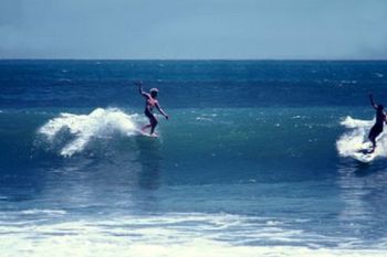Donald Paarman.....early '60s All the brothers surfed great....and here is Donald surfing 'Long Beach' Capetown (of 'Endless Summer fame).....summer day...water about 14c or colder Brrrrrrr!!!
