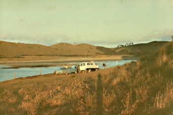 The boys hit Horahora ....summer of '72...and it will be empty waves..yahoo!!... Keith (Walsh's) Holden and Warren Dalburts van...bit of a trek to the bar...but it would be worth it!!!...
