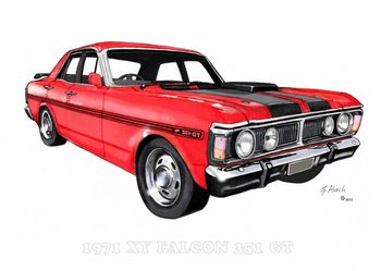 as are his car sketches...1971 GT Falcon
