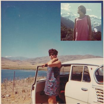 Josie Armitage and Paula Haywood take a trip around the South Island At Benmore ...summer of '69...look at those beautiful South Island skies!....Josie..Northlands no.1 girl surfer in '67...
