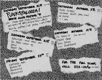 Fall 1991 show schedule, Flint, Michigan.
