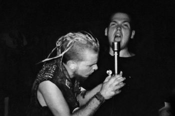 Live @ Dremly Studios, Minneapolis, Minnesota, July 25th, 1994. Equipment battered by a night of musical ferocity, left us shy one mic before we could get through the set. So like the mythical two headed dogs of old, with one mic in hand, we raged on!
