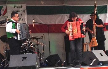 Performing with World Accordion Champ Cory Pesaturo and world reknown Bassist Mr. Ralphe Armstrong At the Detroit Italian Festival 2014
