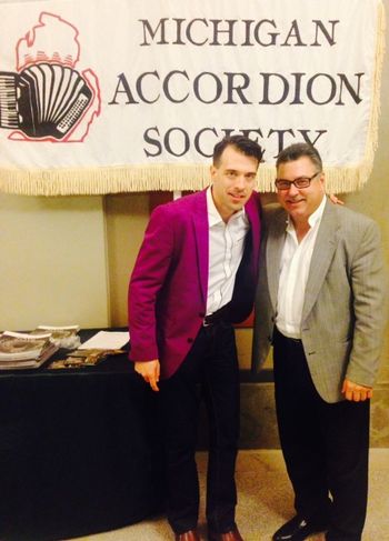 With Accodionist Maestro from France Julian Labro in Ann Arbor, Mi at the Hill Auditorium
