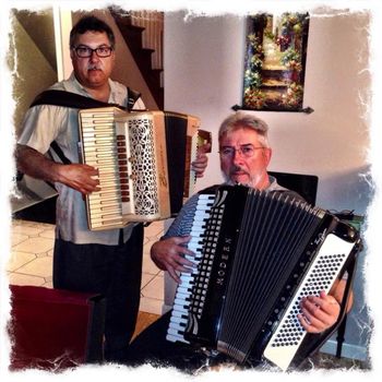 With the Great Accordion Legend Mr Eddie Montierio with Tony Dannon's Accordion At my home, Sterling Heights, MI
