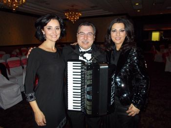 Performing with Italian Actress and Singer Simona Radona left and dear friend Anna Rosselli
