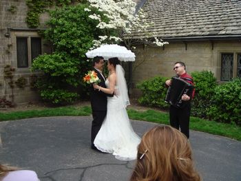 Performing for a wedding at the Edsel Ford Estate in Grosse Pointe, Michigan
