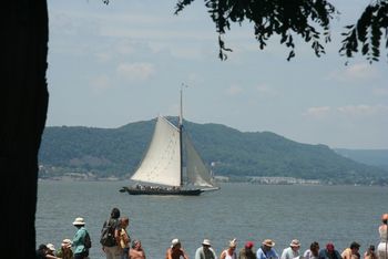 Hudson River Sloop Clearwater Environmental Sloop Clearwater Parading at the annual Great Hudson River Revival at Croton-On-Hudson.
