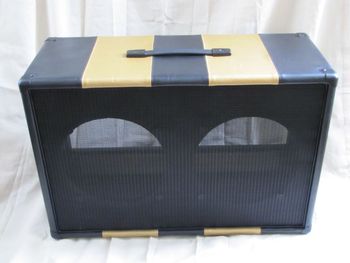 Custom Designed 2x12 Speaker Cabinet - Black & Gold Vinyl
