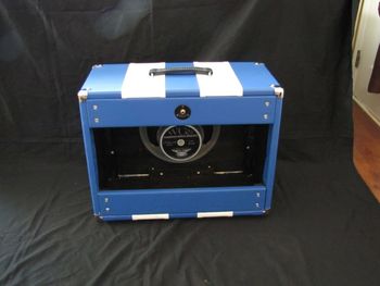 Custom Designed 1x12 Speaker Cabinets - Blue & White Vinyl
