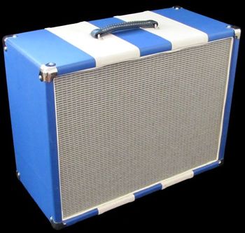 Custom Designed 1x12 Speaker Cabinets - Blue & White Vinyl
