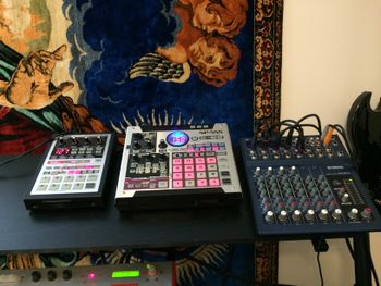 SP-303, SP-555 samplers and I switched to a smaller mixer.  Sometimes less is more? (2020)

