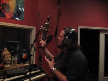 Ricardo recording Vocals
