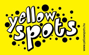 Yellow Spots sima logo sárga alapon
