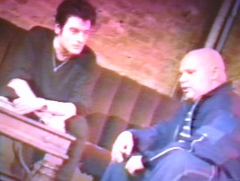 Greg Allen with Matt Pinfield - co-hosting MTV show in 1998

