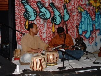 Playing tabla at Iota
