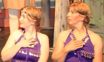 Geminae Maddie and Kristen as Geminae in "A Funny Thing Happened on the Way to the Forum" by OHMPAA, November 2015
