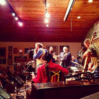 Playing_Bass_for_Jorma_Kaukonen Taking a bass solo with Hurl & Jorma at Fur Peace Ranch
