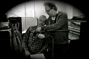 Old friends. With technician/producer Eriv van de Lest. (Recording Back Porch.)
