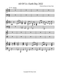 All of Us--Single Copy, SATB + Piano Accompaniment                                 Key of C