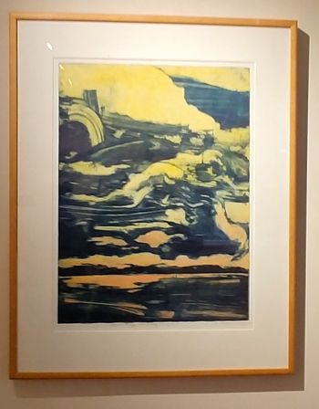 World's Edge (Cill Rialaig Sunrise) Carborundum etching $1000 framed
