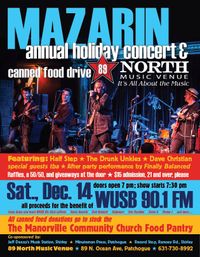 WUSB Annual Concert & Holiday Food Drive featuring MAZARIN, Half Step & The Drunk Unkles