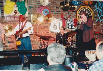 Legendary Bluesman/Music Teacher the late Mr. Johnnie Billington (John Scalici on drums @ Rum Boogie Cafe/Beale Street circa late 90's)
