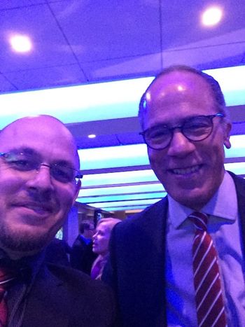 At NBC with anchor/bassist,Lester Holt
