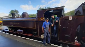 After the festival my host family took me on some incredible excursions around South Devon. I got to ride on the footplate for this old steam train at Buckfastleigh.
