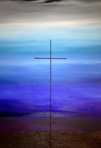 SOLD: The Jesus Cross, oil on canvas, 24" x 36"
