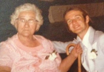 Gramma Conley and Me At some family member's wedding. She was from the Ukraine. (My Life Before)
