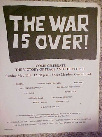 "The war is over" concert, '75
