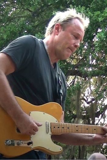 Concert on the Square Phil with yellow 68' Telecaster and Spanish moss
