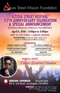 112th Azusa Street Revival Celebration and Special Announcement
