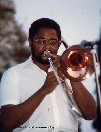 Bob__GrandeParade_1989_byDemonchy Back in 1989 with the Basie band at the "Grande Parade du Jazz", Nice, France