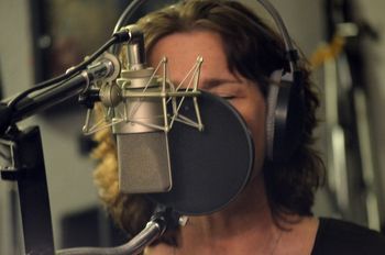 Sarah~ mic Recording at Drapp Studios, Tulsa~ Photo by Kim Hillenburg
