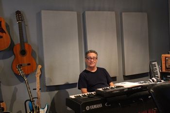 Mr. Steve Correll At home behind a keyboard.  Music Lab 7/15/2017
