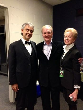 Andrea  Bocelli, Bruce & Peggy Blackman Backstage with Andrea Bocelli, 2014.
