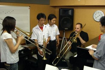 2009_kobe_koyo_2 2009 at Koyo Conservatory for the summer clinics working with the brass students.
