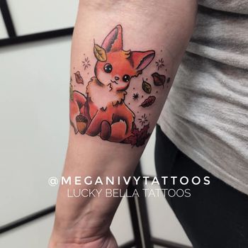 Fox Tattoo by Megan Ivy at Lucky Bella Tattoos in North Little Rock, AR
