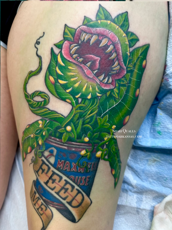 Little Shop of Horror tattoo by Shari Qualls

