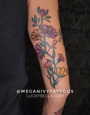 Taylor Swift inspired flower tattoo by Megan Ivy
