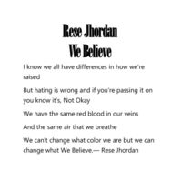 We Believe by Rese Jhordan