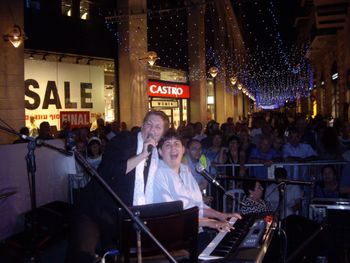performing at Mamila mall - Jerusalem
