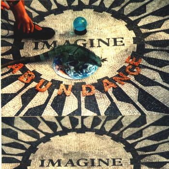 IMAGINE the DANCE of ABUNDANCE IMAGINE PEACE installation by CarmelaTal Baron Around the IMAGINE, a John Lennon memorial, Strawberry fields, Central Park NYC Earth Day 1999
