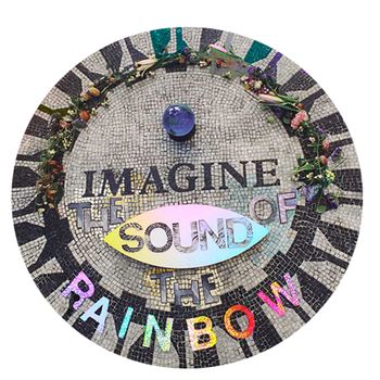 Imagine the sound of the Rainbow Installation by Carmela Tal Baron Installation around the IMAGINE, a John Lennon meorial created by Yoko Ono, Strawberry fields, Central Park NYC 1999
