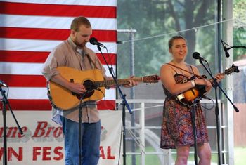 Will and Sam Band at the Osborne Brothers Hometown Festival From Left: Will Padgett and Samantha Cunningham