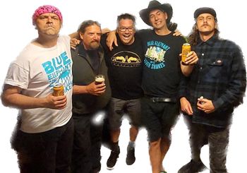 ‘Blue Elephant & the Seven Snakes with Joe from Dehumanizers (2nd from left)’
