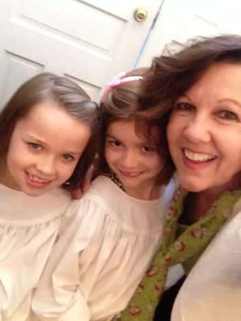 Acolyte Sherry takes a selfie with the acolytes before worship :)
